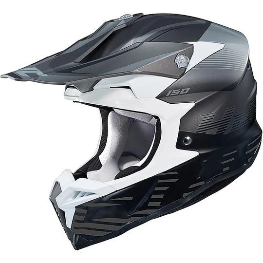 Cross Enduro HJC Motorradhelm I50 Fury MC5SF Schwarz Weiß 3 Cross Enduro HJC Motorradhelm I50 Fury MC5SF Schwarz Weiß