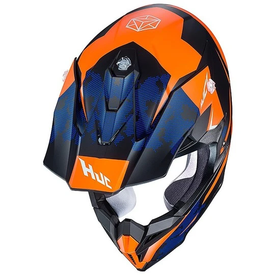Cross Enduro Motorradhelm HJC I50 Tona MC7SF Orange Blau 4 Cross Enduro Motorradhelm HJC I50 Tona MC7SF Orange Blau - Image 2