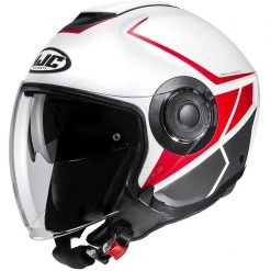 Doppelvisier Jet Helm HJC I40 CAMET MC1SF Weiß Rot