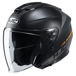 Doppelvisier Motorradhelm Jet HJC I30 BARAS MC5SF Schwarz Matt Grau