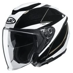 Doppelvisier Motorradhelm Jet HJC I30 SLIGHT MC9 Schwarz Weiß