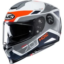 Full Face Motorradhelm HJC Fiber RPHA 70 SHUKY MC6H Weiß Blau Orange