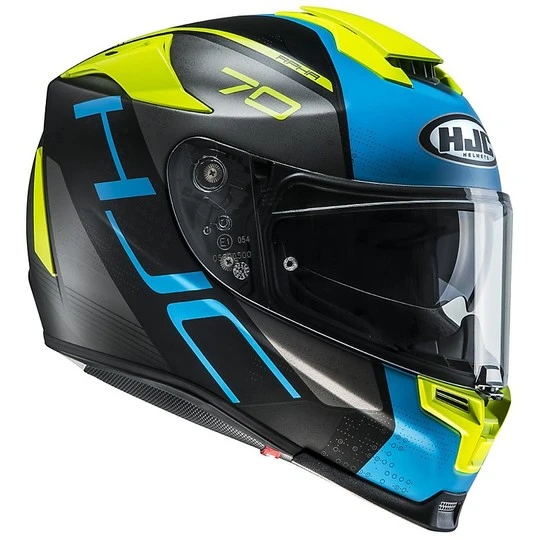 HJC Helm Moto Integral RPHA 70 Vias MC2SF Schwarz Blau Gelb Opaque 4 HJC Helm Moto Integral RPHA 70 Vias MC2SF Schwarz Blau Gelb Opaque - Image 2