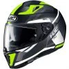 Integral Motorrad Helm HJC I70 Doppel Visier Elim MC4HSF Schwarz Gelb Fluo