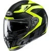 Integral Motorrad Helm HJC I70 Doppel Visier MC4H Schwarz Fluo Gelb