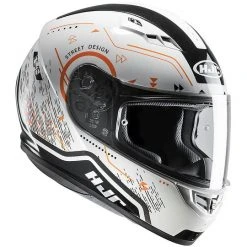 Integral Motorrad-Sturzhelm HJC CS-15 Safa MC7 Schwarz Weiß Orange