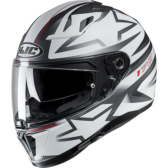 Integral Motorradhelm HJC I70 Doppel Visier Cravia MC10SF Weiß Grau 3 Integral Motorradhelm HJC I70 Doppel Visier Cravia MC10SF Weiß Grau