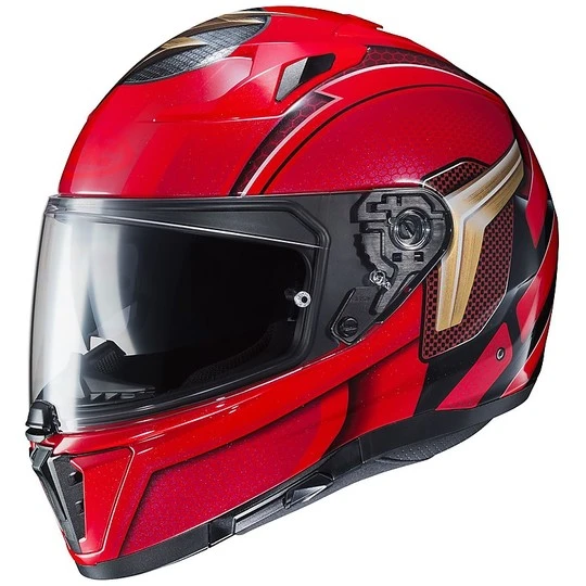 Integralhelm Doppelvisier Motorrad HJC I70 DC Comic DER BLITZ MC1 Rot 3 Integralhelm Doppelvisier Motorrad HJC I70 DC Comic DER BLITZ MC1 Rot