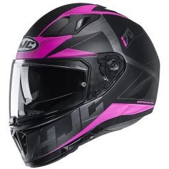 Integralhelm Doppelvisier Motorrad HJC I70 ELUMA MC8SF Schwarz Rosa Matt