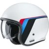 Jet Custom Helm Aus Fiber HJC V30 OSOR MC10 Weiß -Hjc Verkaufs-Shop jet custom helm aus fiber hjc v30 osor mc10 weiss 138421
