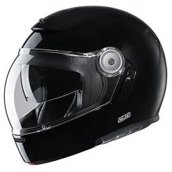 Modularer Fiberhelm Im Vintage Style Motorrad HJC V90 Solid Black