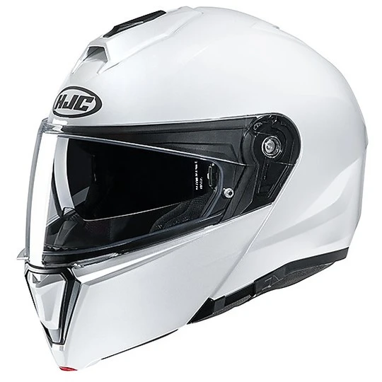 Modularer Helm Mit Doppelter Homologation P / J Moto HJC I90 Solid White 3 Modularer Helm Mit Doppelter Homologation P / J Moto HJC I90 Solid White