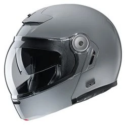 Modularer Motorradhelm Aus Glasfaser Im Vintage-Stil HJC V90 Solid N. Grey