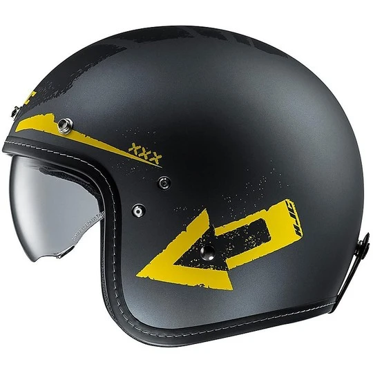 Motorrad-Sturzhelm HJC Jet FG-70S Fiber Tales MC-3F Schwarz Gelb 4 Motorrad-Sturzhelm HJC Jet FG-70S Fiber Tales MC-3F Schwarz Gelb - Image 2