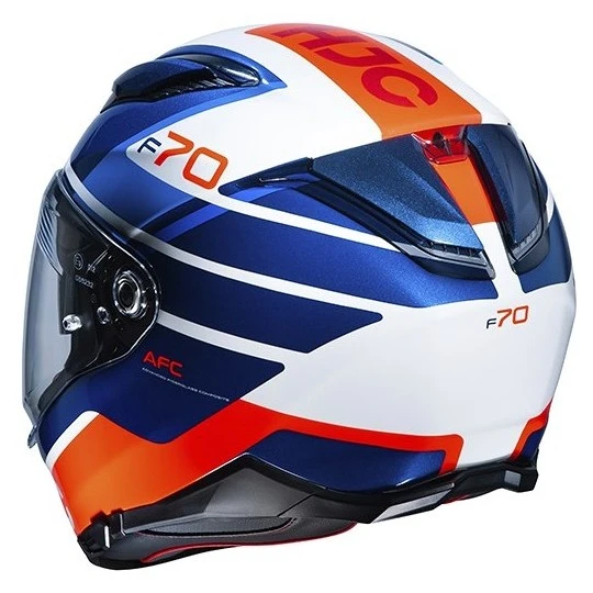 Vollgesichts-Motorradhelm Aus Faser HJC F70 TINO MC21 Weiß Blau Rot 5 Vollgesichts-Motorradhelm Aus Faser HJC F70 TINO MC21 Weiß Blau Rot - Image 3