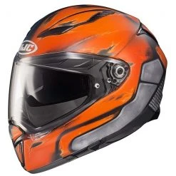 Vollgesichts-Motorradhelm HJC F70 DEATHSTROKE DC COMICS MC27SF Matt Orange